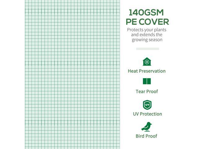 Outsunny 13' x 10' x 6.5' Walk-in Tunnel Greenhouse with 2 Zippered Mesh Doors & 10 Mesh Windows, Upgraded Gardening Plant Hot House with...