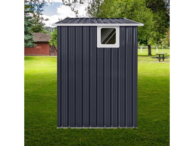 Metal garden sheds 7ftx4.3ft outdoor storage sheds Coal Grey with window