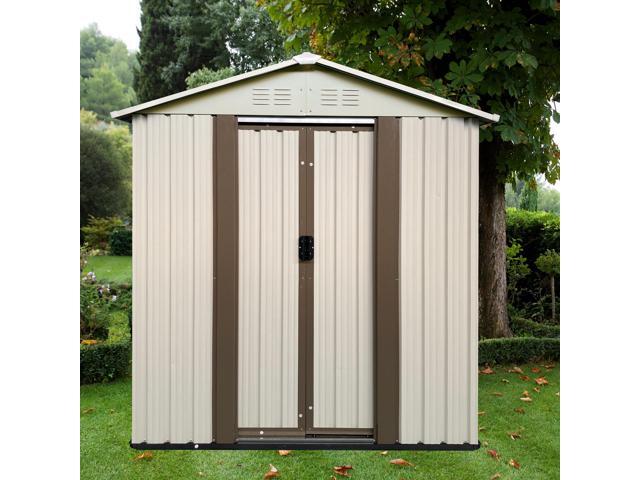 Outdoor Storage Garden Shed 5FTx3FT Apex Roof White