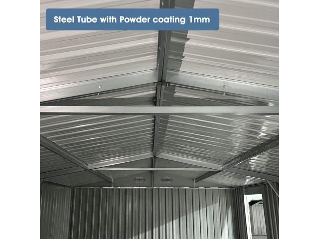 Chery Industrial Heavy-Duty Metal Garage Shed 20'x10'
