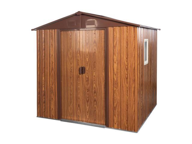 6ft x 6ft Outdoor Metal Storage Shed with Metal Foundation,With window