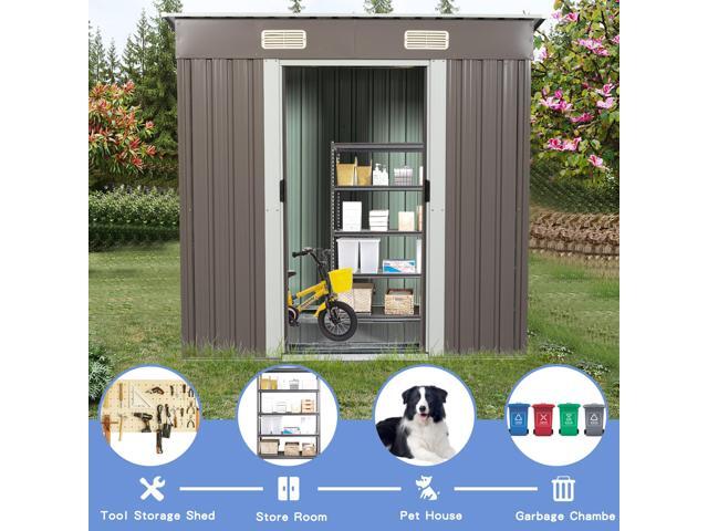 6ft x 4ft Outdoor Metal Storage Shed