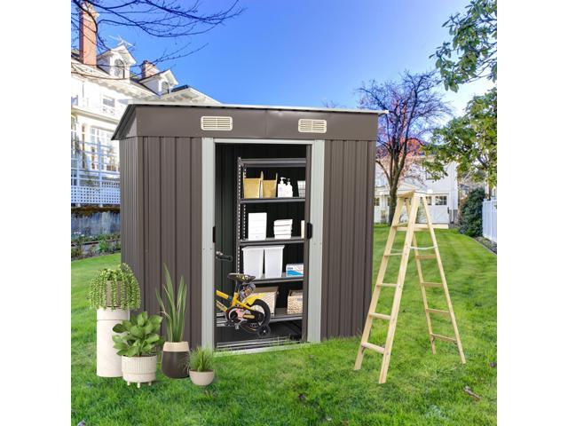 6ft x 4ft Outdoor Metal Storage Shed