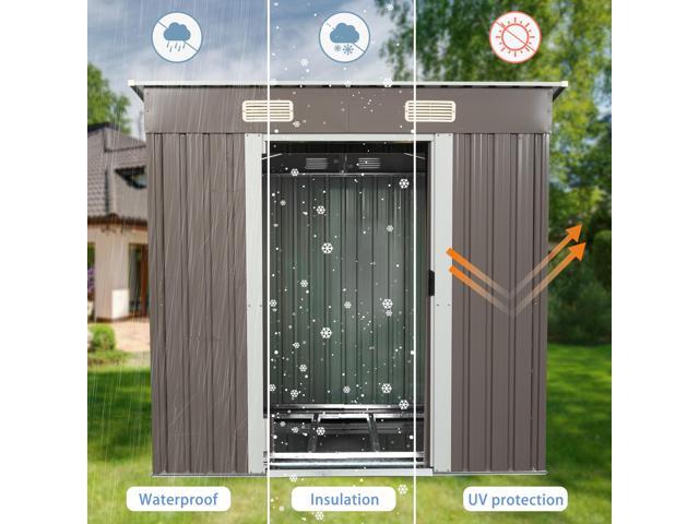 6ft x 4ft Outdoor Metal Storage Shed