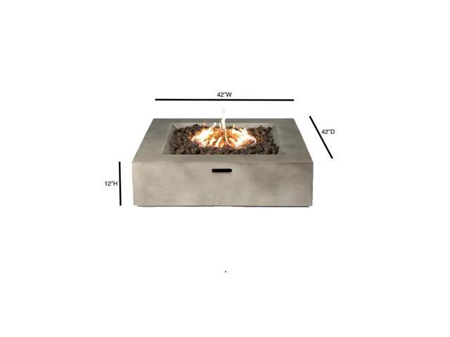 12' H Concrete Outdoor Fire Pit Table