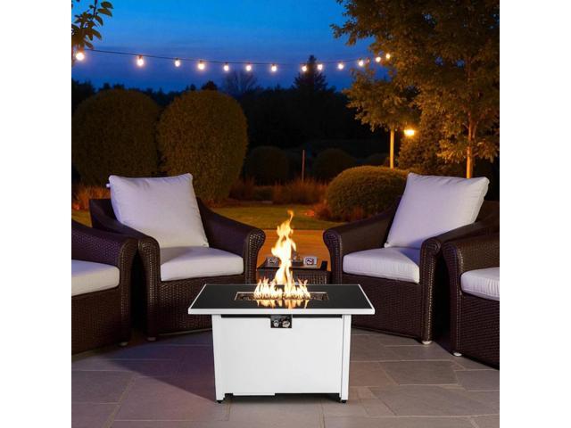 43' Metal Rectangular Fire Pit Outdoor Patio Heating Table