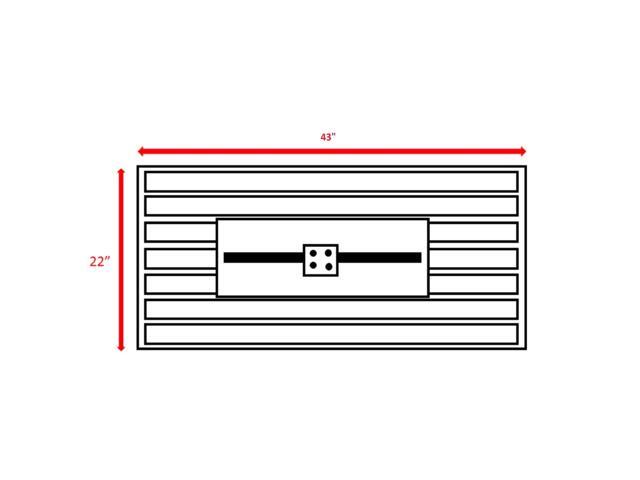 43' Metal Rectangular Fire Pit Outdoor Patio Heating Table