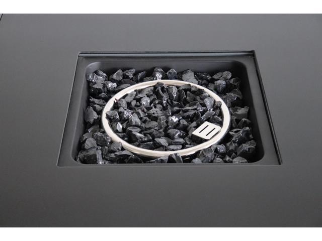 25' H x 30' W Steel Outdoor Fire Pit Table with Lid