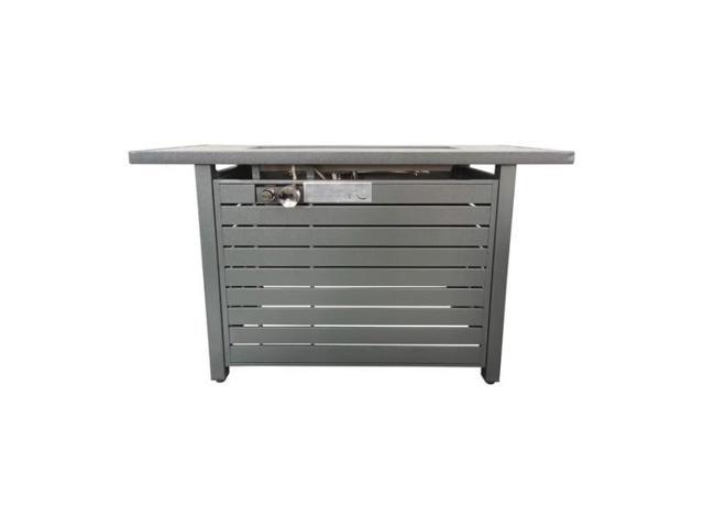 25 H x 42 W Outdoor Fire Pit Table with Lid (Gray)