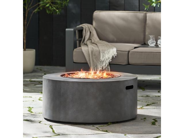 WELLINGTON ROUND IRON FIRE PIT -40,000 BTU,TANK OUTSIDE
