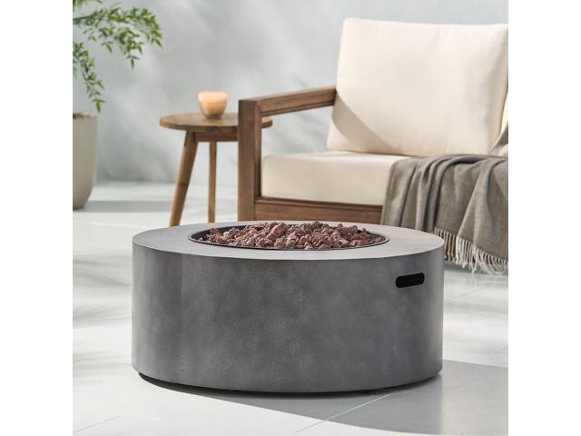 WELLINGTON ROUND IRON FIRE PIT -40,000 BTU,TANK OUTSIDE