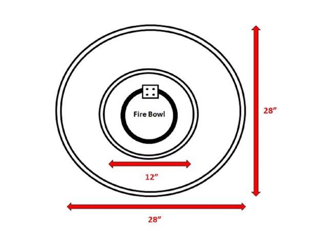 9'' H x 28'' W Fiber Reinforced Concrete Outdoor Fire pit