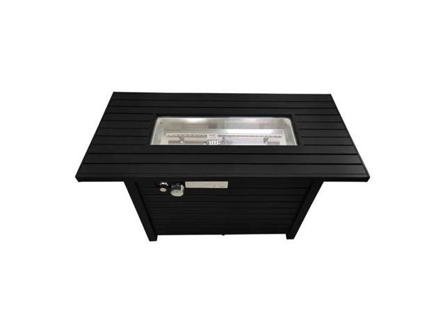 24' H Steel Propane Outdoor Fire Pit Table With Lid - CM-1124