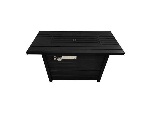 24' H Steel Propane Outdoor Fire Pit Table With Lid - CM-1124