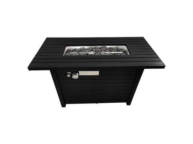 25' H x 42' W Steel Outdoor Fire Pit Table with Lid