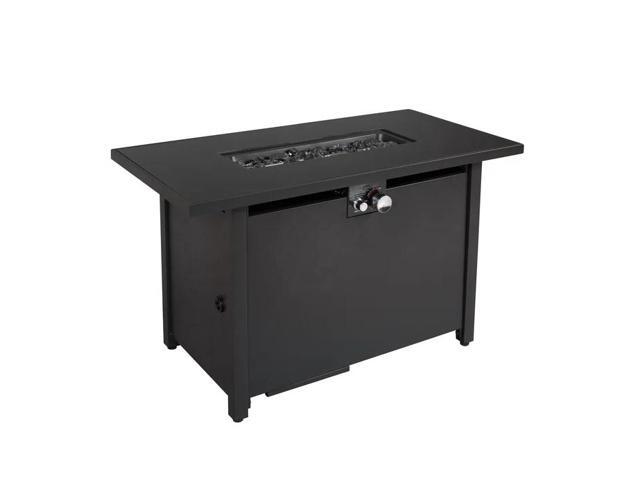 25' H x 42' W Steel Outdoor Fire Pit Table with Lid