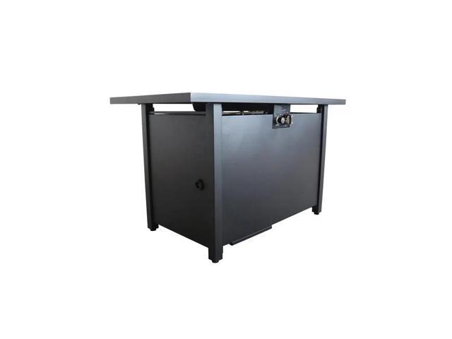 25' H x 42' W Steel Outdoor Fire Pit Table with Lid