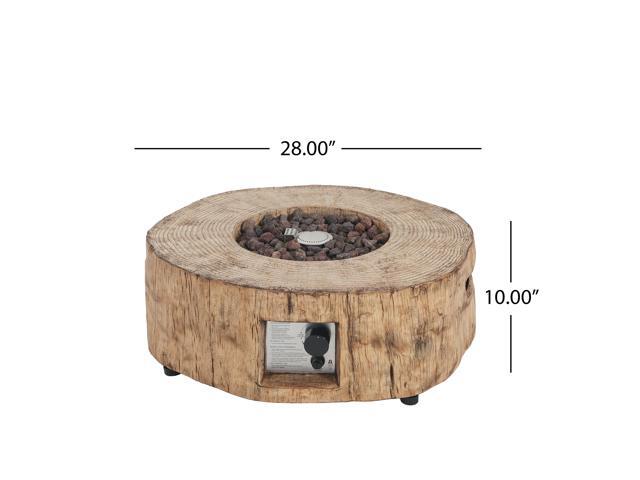 Patio MGO Propane Fire Pit, 30, 000BTU, Wood Pattern Brown (Tank Cover Not Provided)
