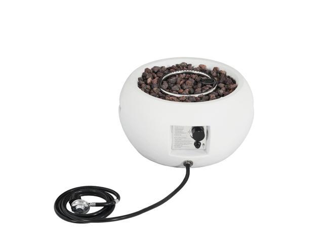 Patio MGO Propane Fire Pit, 40, 000BTU, White (Tank Cover Not Provided)
