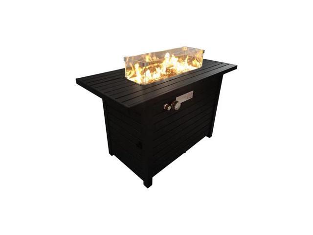 24' Steel Propane Fire Pit Table with Cover