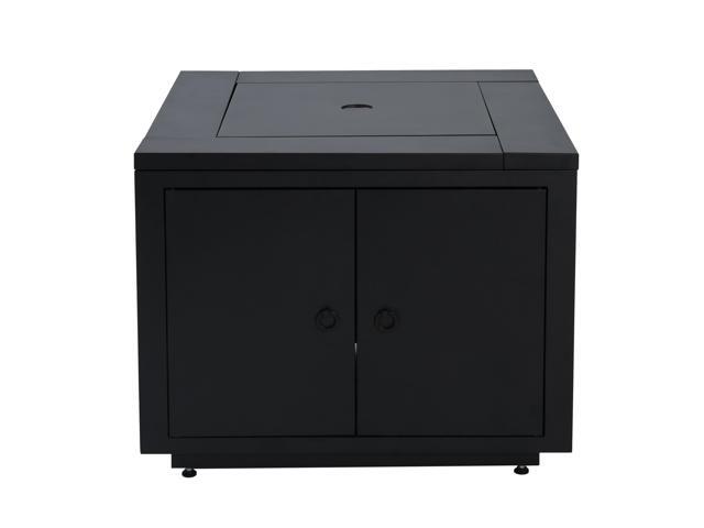 30inch Square Steel Fire Pit Table, in Black,40000BTU