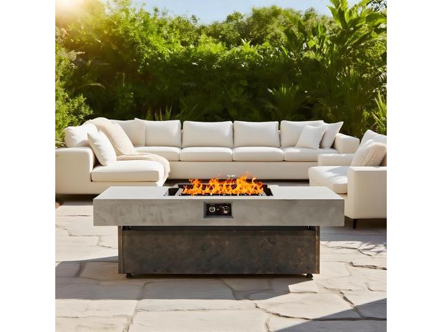 Tabletop Propane Fire Pits, 55 x 23 in, 50,000 BTU outdoor firepit table, Suitable for Outdoor, Patio, Balcony, three height options