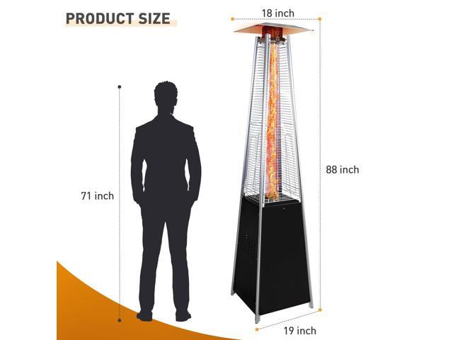 Patio Heater 48,000 BTU Outdoor Heaters for Patio Propane with Detachable Wheels, Protective Cover, Outdoor Terrace Garden Poolsid Commercial...