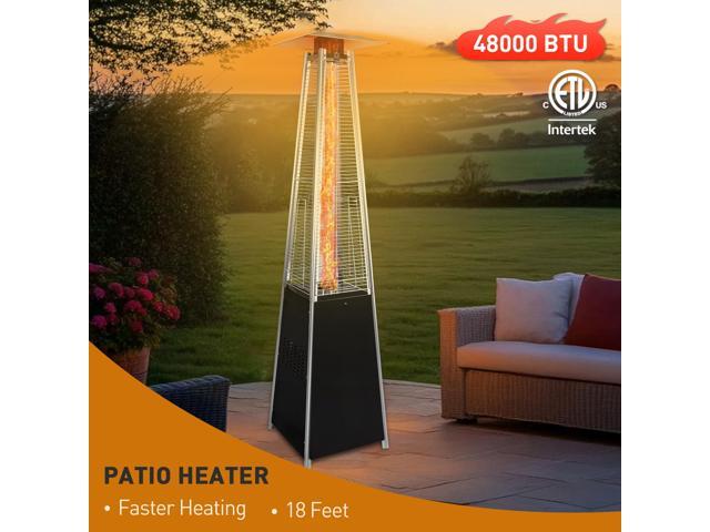 Patio Heater 48,000 BTU Outdoor Heaters for Patio Propane with Detachable Wheels, Protective Cover, Outdoor Terrace Garden Poolsid Commercial...
