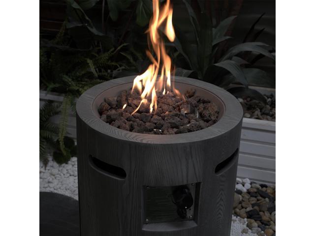 32000 BTU, CSA Certification Diameter 20 Inch Round Outdoor Gas Fire Pit,Contain 2.5kg Lava Stone And Rainproof Cover,Magnesium Oxide Cultured...