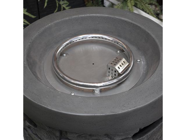 32000 BTU, CSA Certification Diameter 20 Inch Round Outdoor Gas Fire Pit,Contain 2.5kg Lava Stone And Rainproof Cover,Magnesium Oxide Cultured...