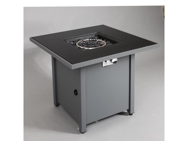 25' H x 30' W Steel Outdoor Fire Pit Table with Lid