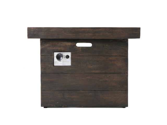 ANCHORAGE 32'' WOOD SQUARE MGO FIRE PIT BROWN - 40,000 BTU