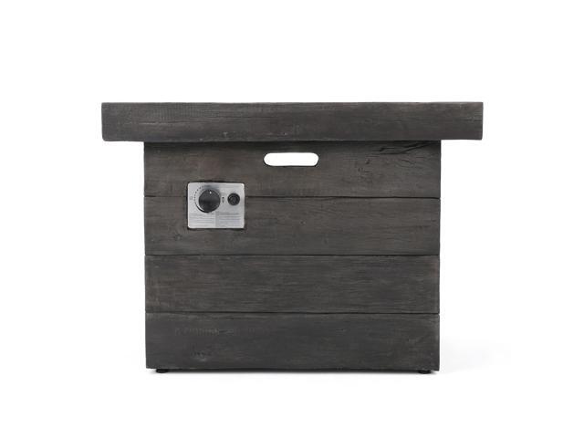 ANCHORAGE 32'' WOOD SQUARE MGO FIRE PIT GREY - 40,000 BTU