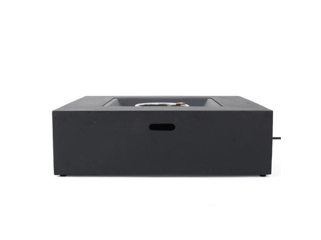 Outdoor 50000 BTU Propane Fire Pit, Dark Grey, with Tank Holder