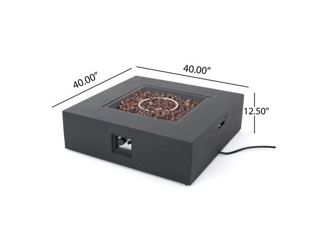 Outdoor 50000 BTU Propane Fire Pit, Dark Grey, with Tank Holder