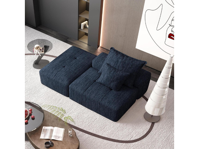 Modern Oversized Modular Sectional Sofa,Sparkling Chenille Fabric Soft Cushion S
