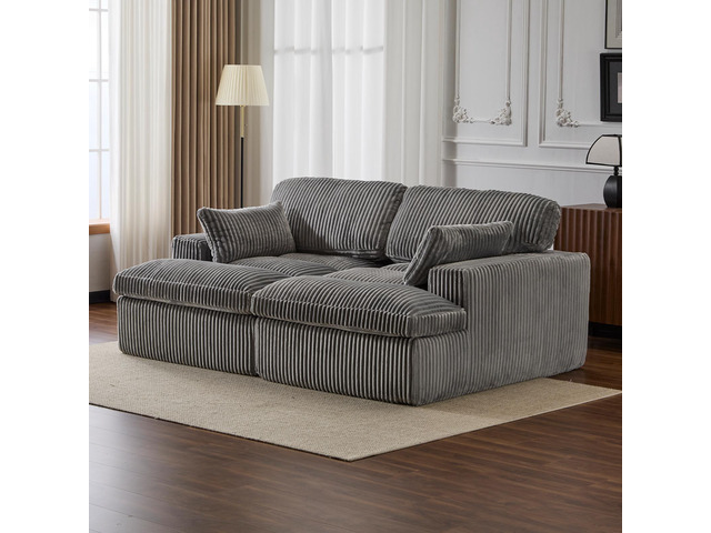 Double Chaise Lounge Chair Indoor,Oversized Upholstered Sleeper Cloud Couch,Deep