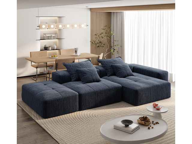 Modern Oversized Modular Sectional Sofa with Ottoman,seat,chaise lounge and armr