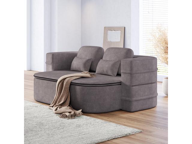 75''2-in-1 Foldable Sofa,Convertible Sleeper Foam Sofa Bed with Multi Functional Blanket, Chenille Floor folding sofa bed, Floor Sofa Lounge Sofa...