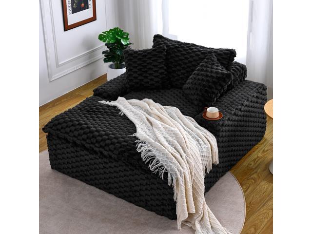 51 - inch Comfort - bearing Sofa: Two Pillows and One Backrest, Suitable for Multiple Scenarios in Bedrooms and Living Rooms