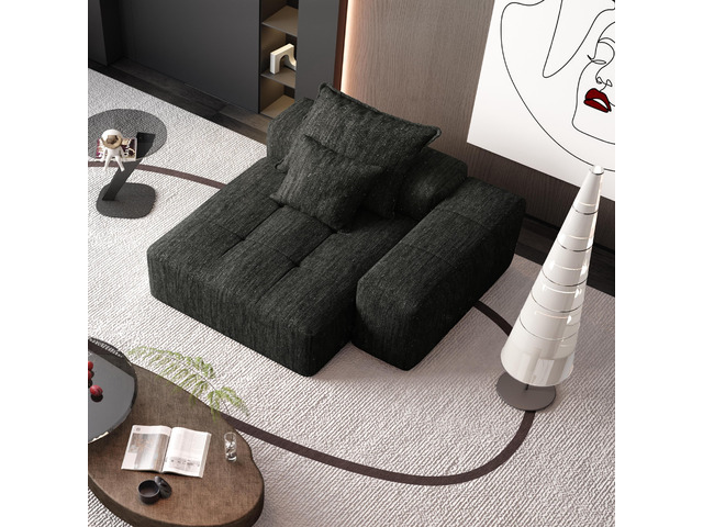 Modern Oversized Modular Sectional Sofa,Sparkling Chenille Fabric Soft Cushion S