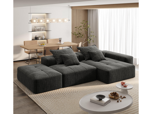 Modern Oversized Modular Sectional Sofa with Ottoman,seat,chaise lounge and armr