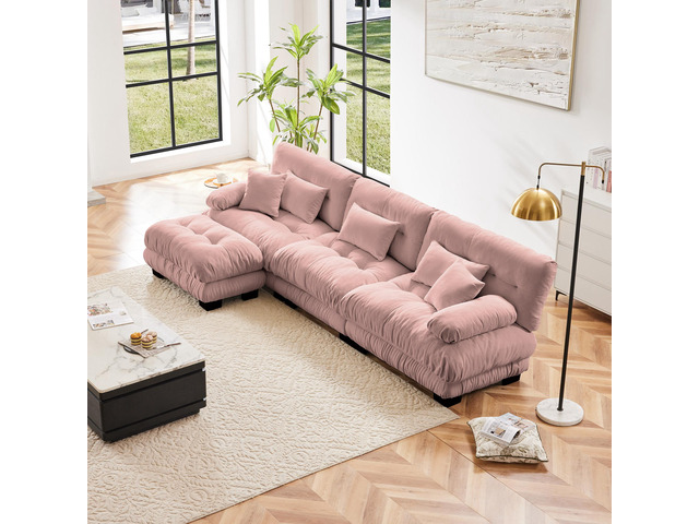 Luxury Modular Sectional Sofa Couch,Oversized L Shaped Cloud Couch for Living Ro