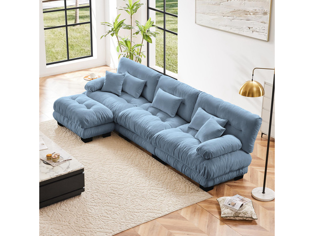 Luxury Modular Sectional Sofa Couch,Oversized L Shaped Cloud Couch for Living Ro