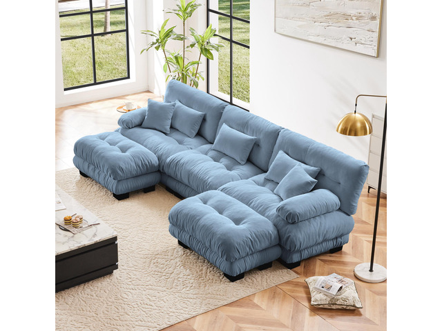 Luxury Modular Sectional Sofa Couch - Oversized U Shaped Cloud Couch for Living