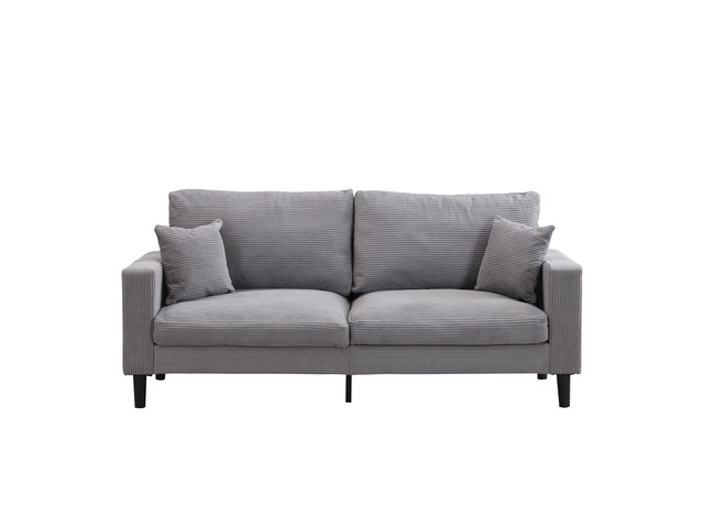 74' High Resilience three seater Sofa, Wooden Frame 3 Seat Sofa, Comfy, Modern U