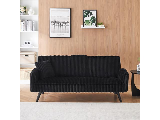 Minimalist style, straight-line corduroy sofa suitable for sitting and lying in the living room and bedroom