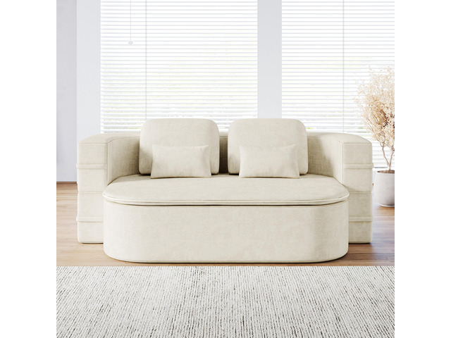 75''2-in-1 Foldable Sofa,Convertible Sleeper Foam Sofa Bed with Multi Functional