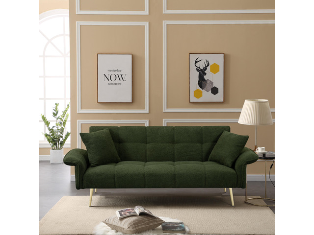 70.1 'futon sofa bed, convertible double sofa bed with folding armrests for living rooms and small Spaces