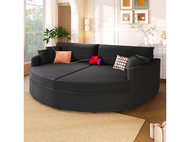 Oversized Double Chaise Lounge Sofa 102.3' Sofa Bed Upholstered Loveseat Sofa Co